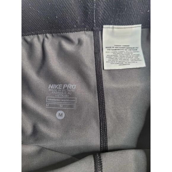 2756 Nike Pro Dri Fit 3/4 Length Tights‎ Gray/Black Size Medium - Picture 4 of 6
